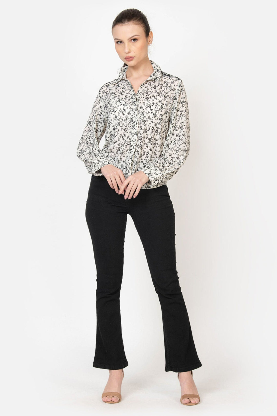 Monochrome Print Shirt Front