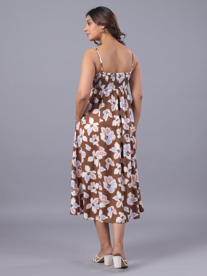 Viscose Floral Flare Midi