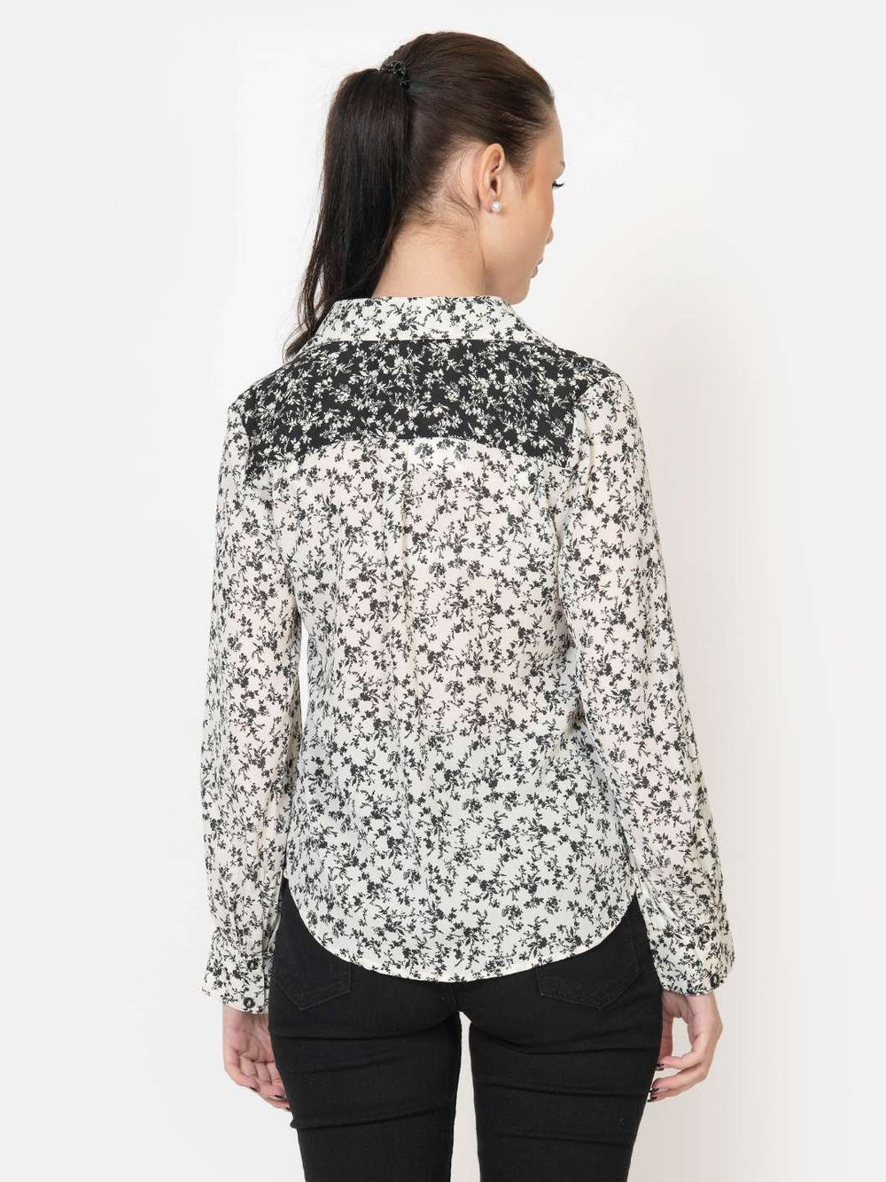 Monochrome Print Shirt Back