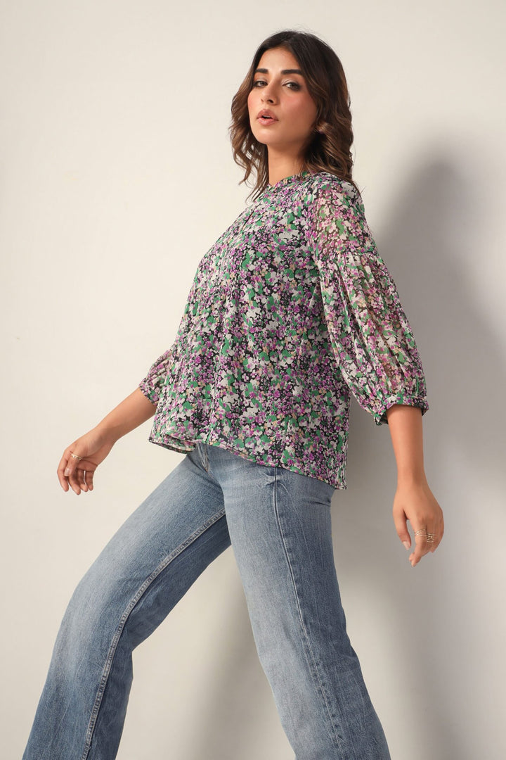 Flower Fusion Floral Top Side2